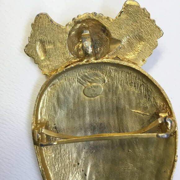 Vintage Alexis Kirk Gold Tone Etruscan Solider Runway Two Piece Belt Buckle - Picture 10 of 12